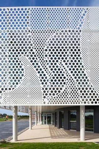 建筑外墙艺术冲孔铝单板【圆形大小孔铝单板】定制厂家